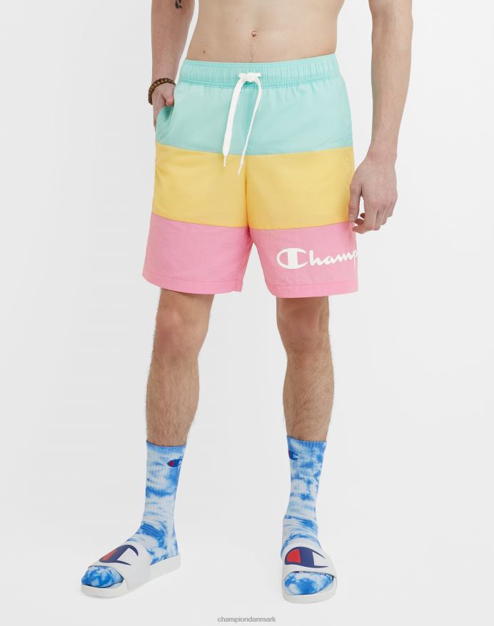 Champion strandshorts 8 V6J66372 clean mint/adobe wall tan/pnkr