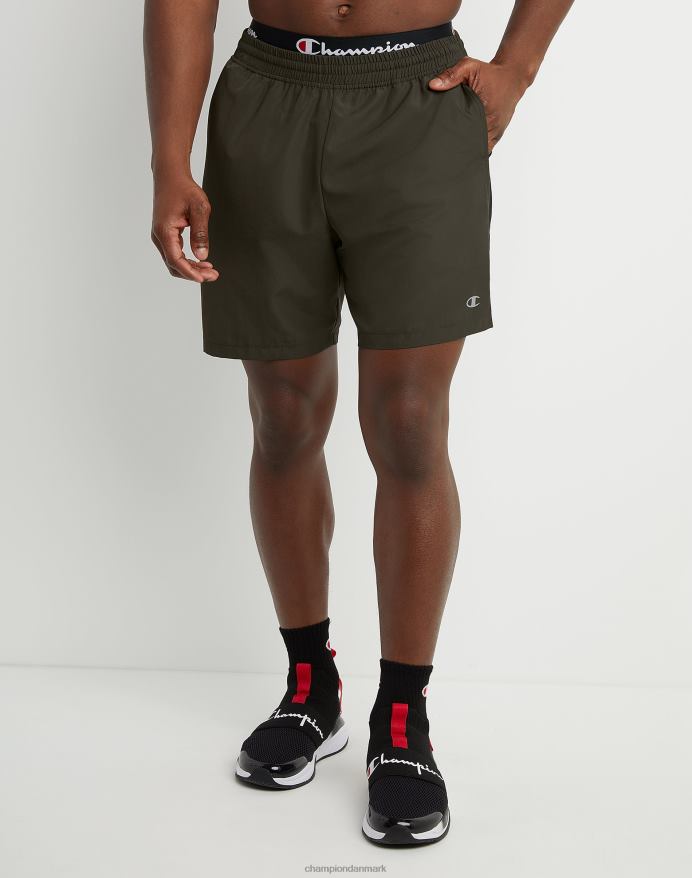 Champion vævede sportsshorts c patch 7 V6J66505 hær/sort