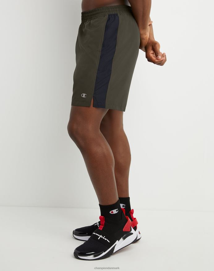 Champion vævede sportsshorts c patch 7 V6J66505 hær/sort