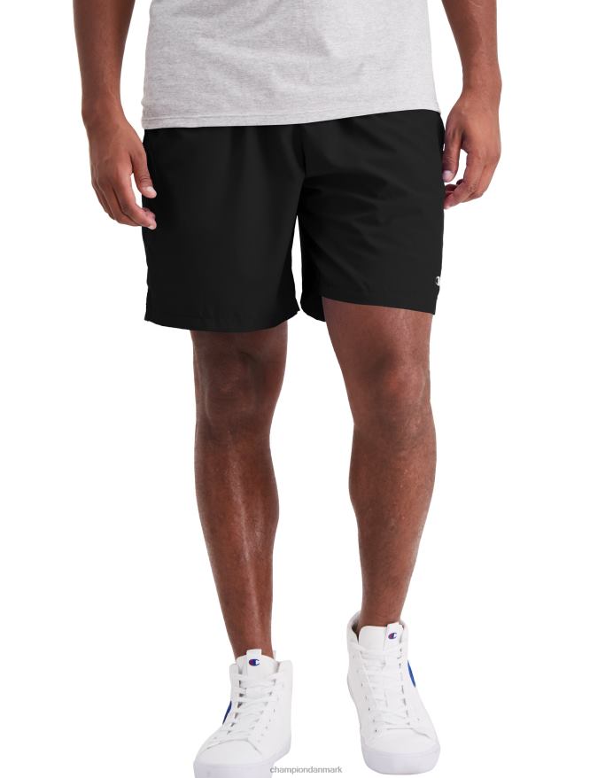 Champion vævede sportsshorts c patch 7 V6J66506 sort