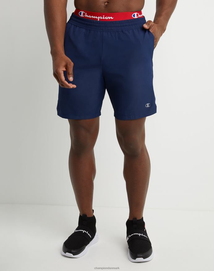 Champion vævede sportsshorts c patch 7 V6J66508 atletisk flåde