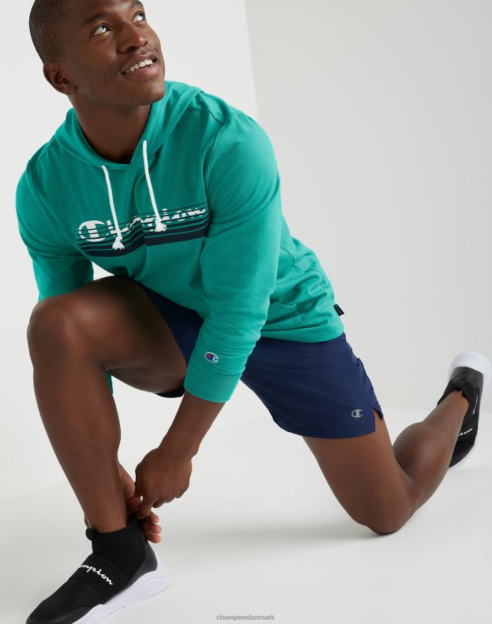 Champion vævede sportsshorts c patch 7 V6J66508 atletisk flåde