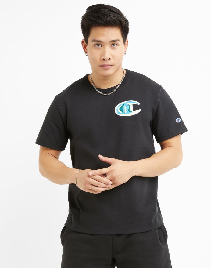 Champion arv t-shirt kæde syet c V6J66643 sort