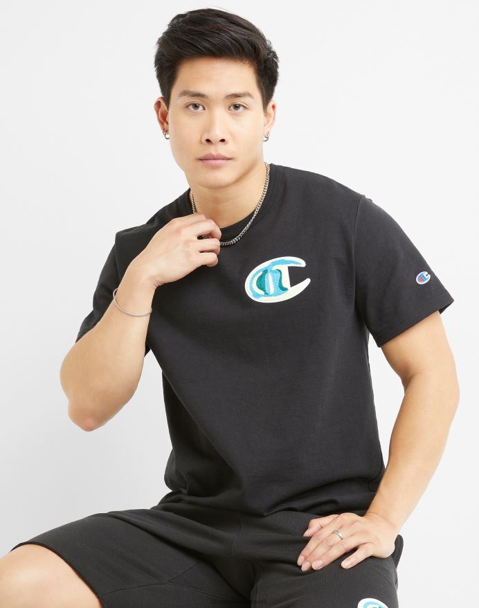 Champion arv t-shirt kæde syet c V6J66643 sort
