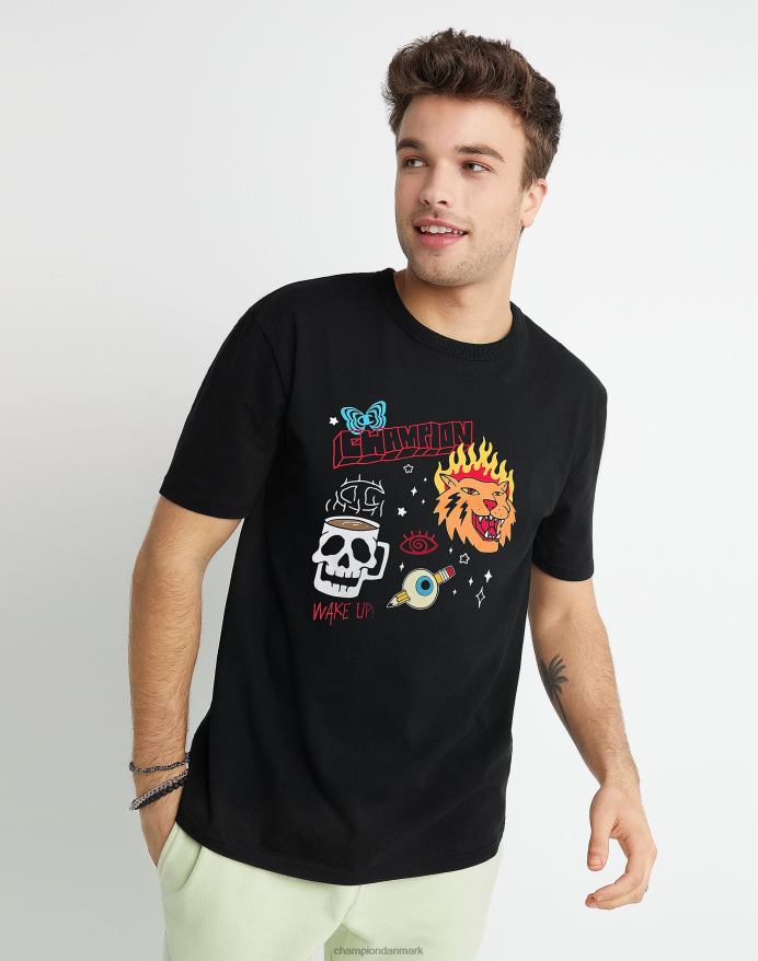 Champion arv t-shirt vågne op V6J66658 sort