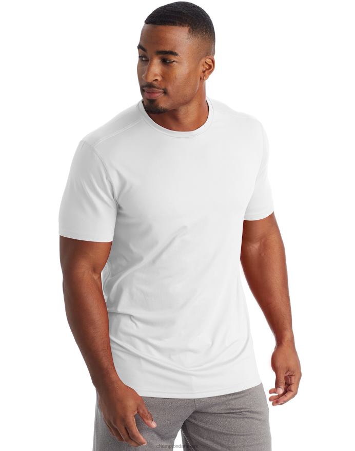 Champion c9 kortærmet tech-t-shirt V6J66757 ægte hvid