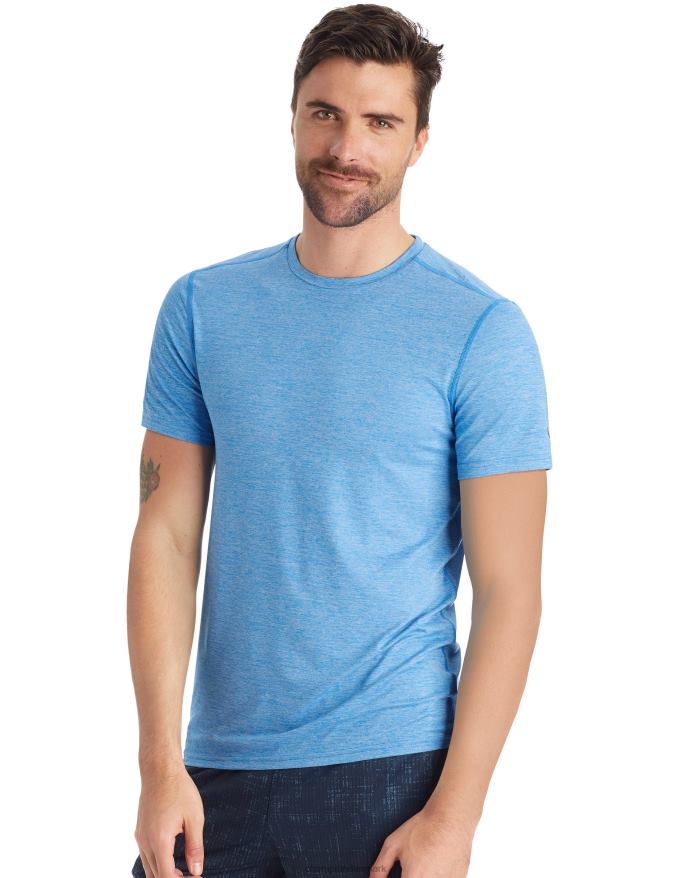 Champion c9 kortærmet tech-t-shirt V6J66759 blå jay lyng