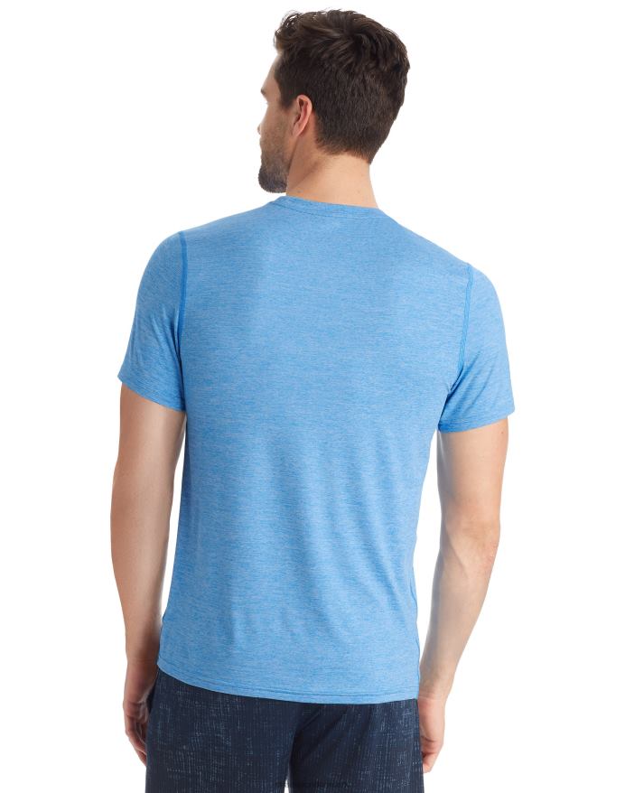Champion c9 kortærmet tech-t-shirt V6J66759 blå jay lyng