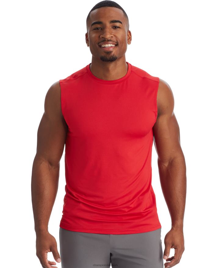 Champion c9 muskel tech t-shirt V6J66766 moden rød
