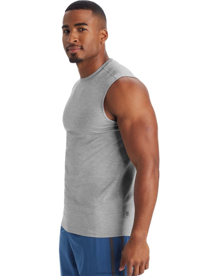 Champion c9 muskel tech t-shirt V6J66768 komfortgrå lyng