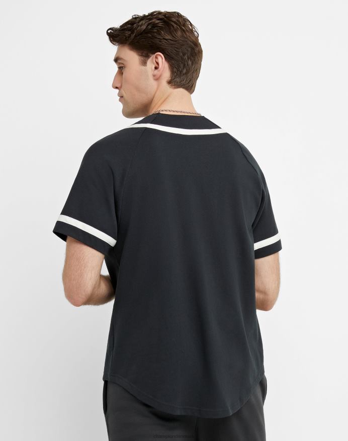Champion flettet baseball jersey c patch V6J66641 sort