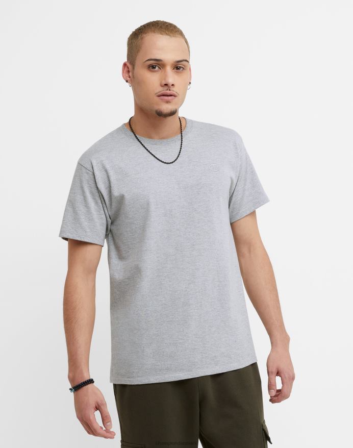 Champion klassisk T-shirt broderet c-logo V6J66570 oxford grå