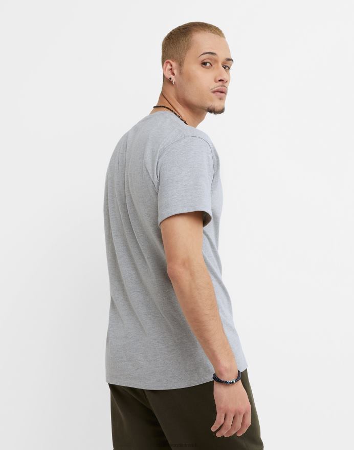 Champion klassisk T-shirt broderet c-logo V6J66570 oxford grå