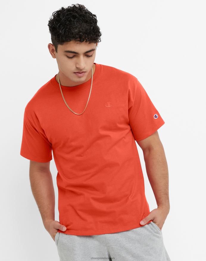 Champion klassisk T-shirt broderet c-logo V6J66572 solkarminrød