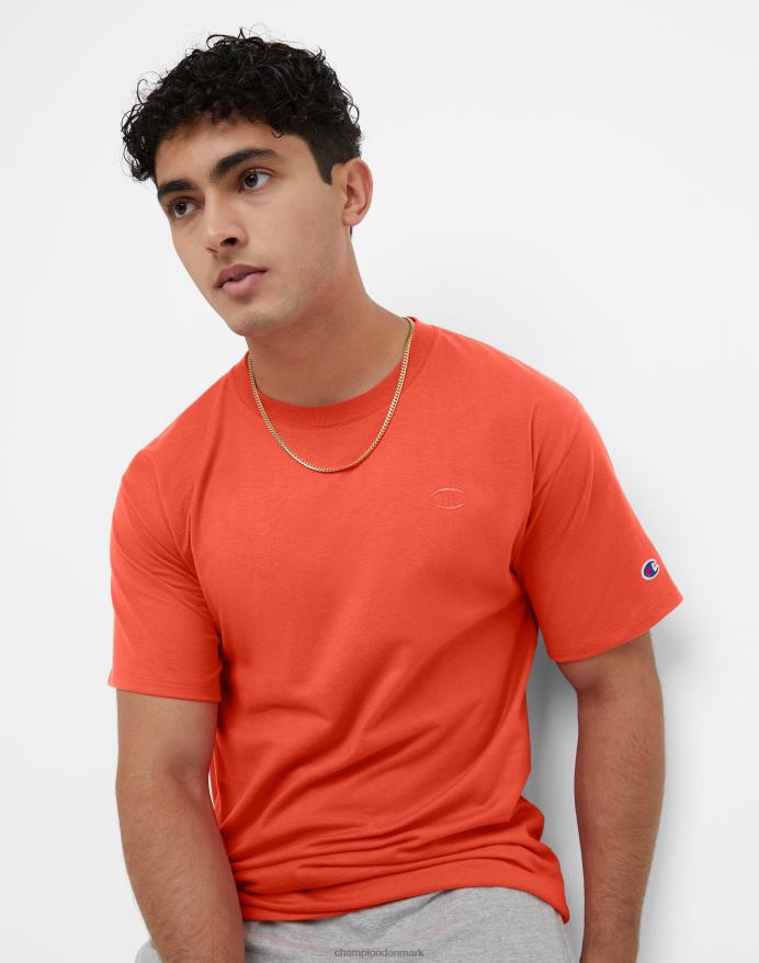 Champion klassisk T-shirt broderet c-logo V6J66572 solkarminrød
