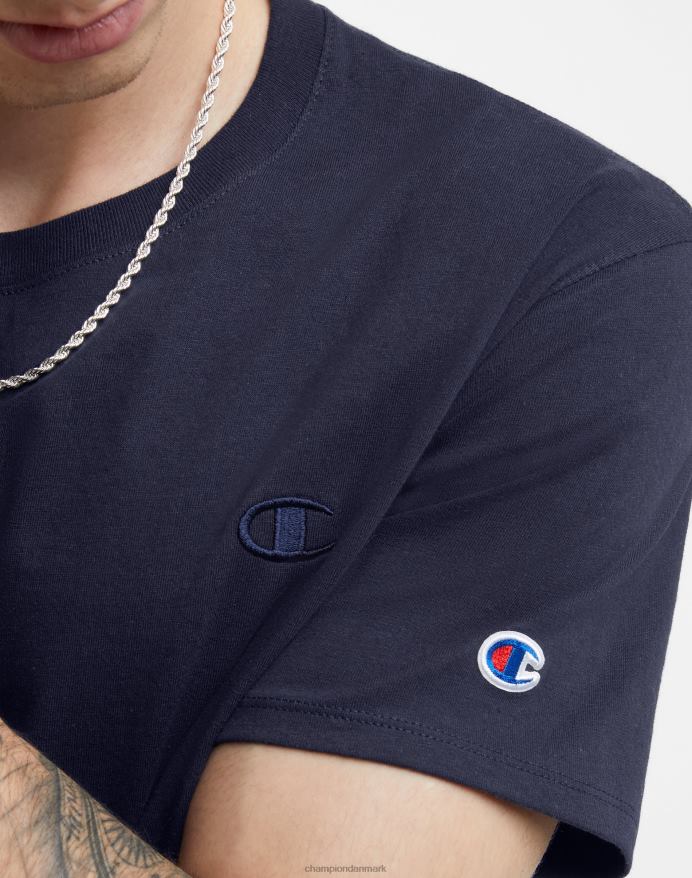 Champion klassisk T-shirt broderet c-logo V6J66573 flåde