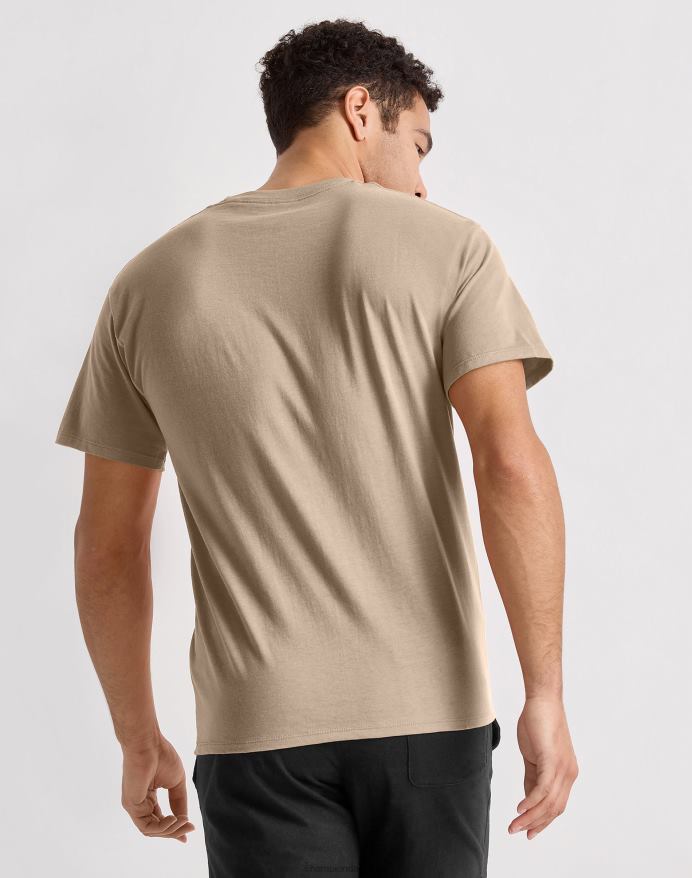 Champion klassisk T-shirt broderet c-logo V6J66574 land valnød