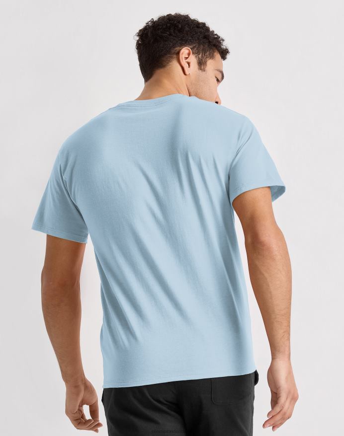 Champion klassisk T-shirt broderet c-logo V6J66576 forfine himmelblå