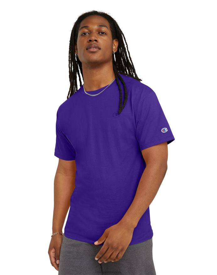 Champion klassisk T-shirt broderet c-logo V6J66578 lilla