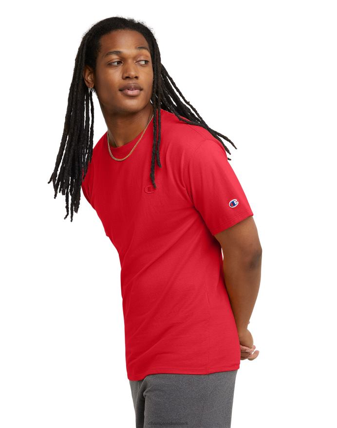 Champion klassisk T-shirt broderet c-logo V6J66584 rød