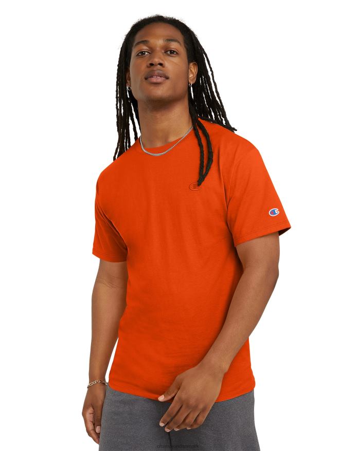 Champion klassisk T-shirt broderet c-logo V6J66588 krydret appelsin