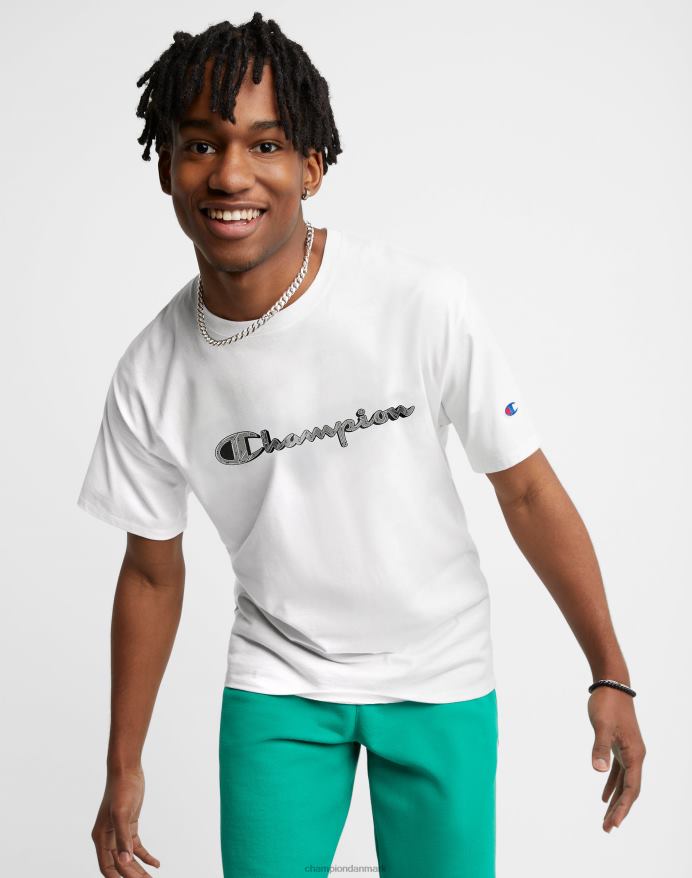 Champion klassisk grafisk t-shirt boltet c-logo V6J66591 hvid