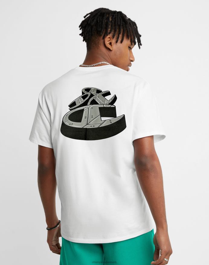 Champion klassisk grafisk t-shirt boltet c-logo V6J66591 hvid