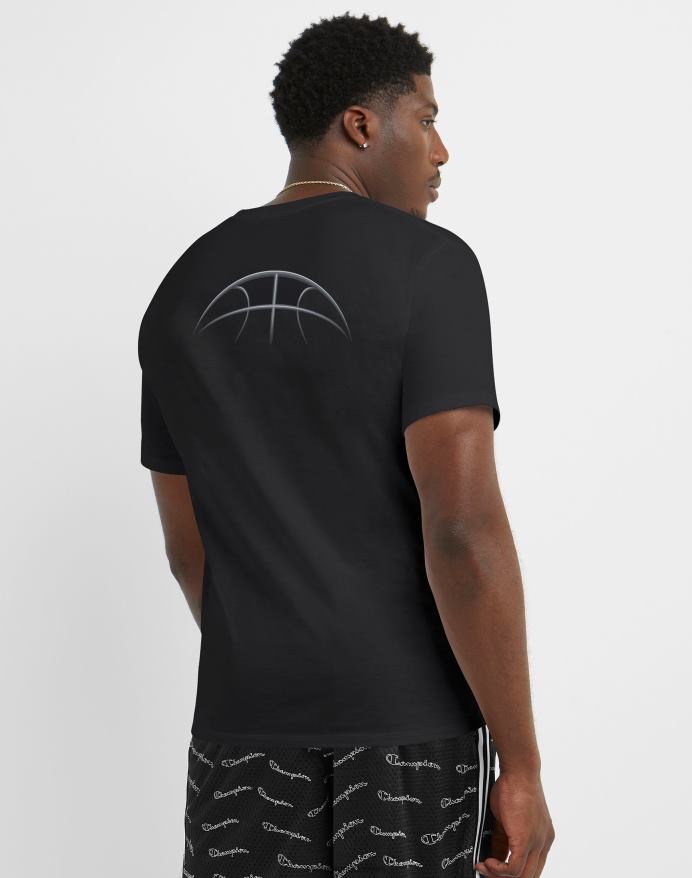 Champion klassisk t-shirt basketballkurv V6J66619 sort