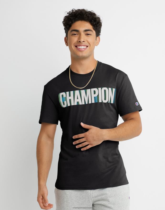 Champion klassisk t-shirt bloklogo V6J66656 sort