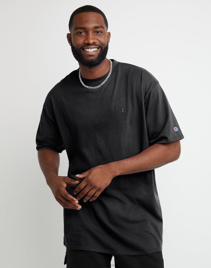Champion klassisk t-shirt broderet c-logo (stor og høj) V6J66612 sort