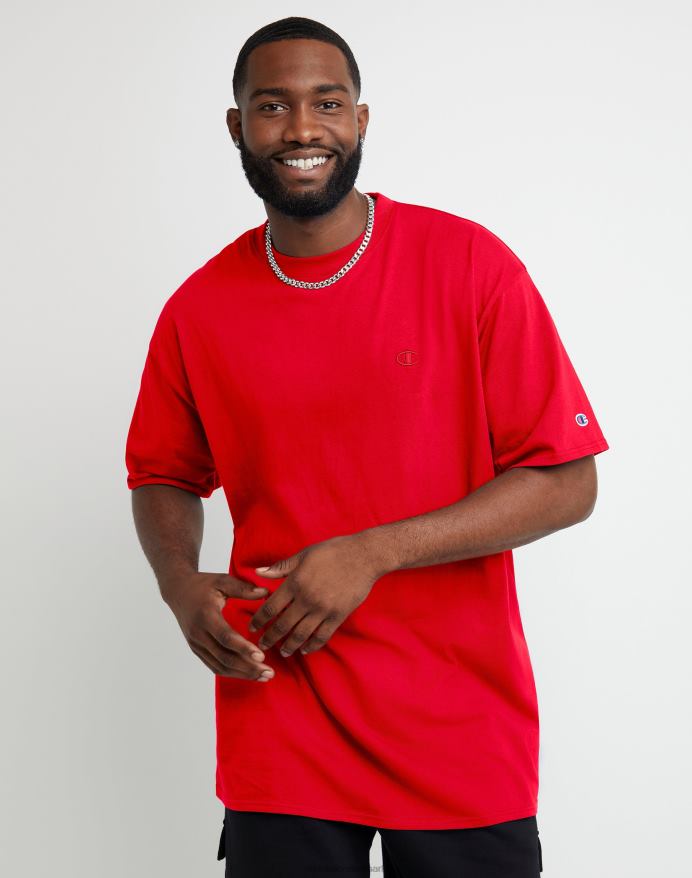 Champion klassisk t-shirt broderet c-logo (stor og høj) V6J66614 rød