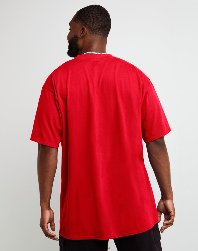 Champion klassisk t-shirt broderet c-logo (stor og høj) V6J66614 rød