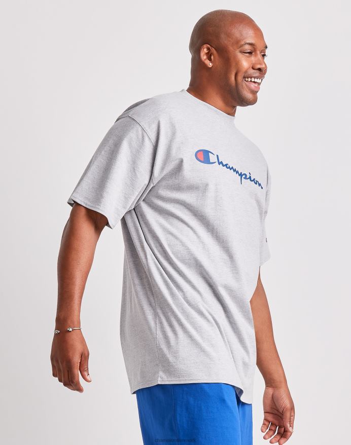 Champion klassisk t-shirt grafik (stor og høj) V6J66632 oxford grå