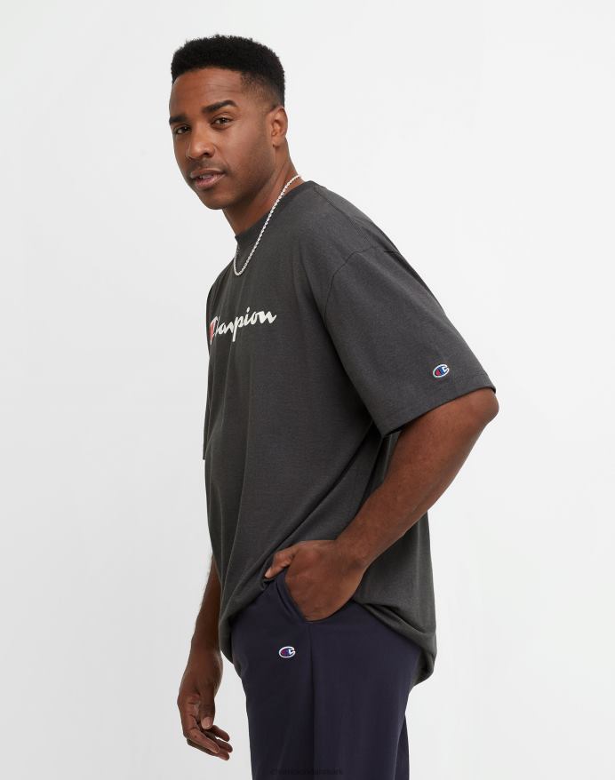 Champion klassisk t-shirt grafik (stor og høj) V6J66635 granitlyng