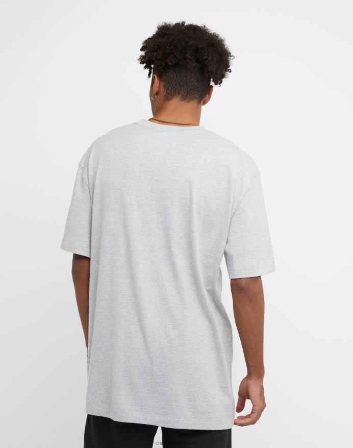 Champion klassisk t-shirt hilsen grafik V6J66601 oxford grå