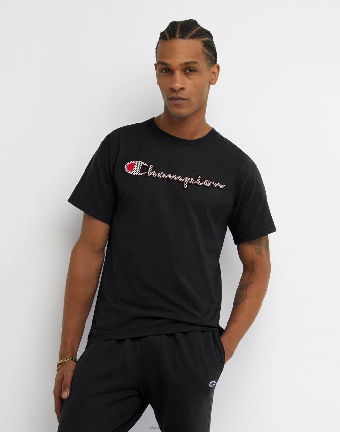 Champion klassisk tee drop shadow logo V6J66616 sort