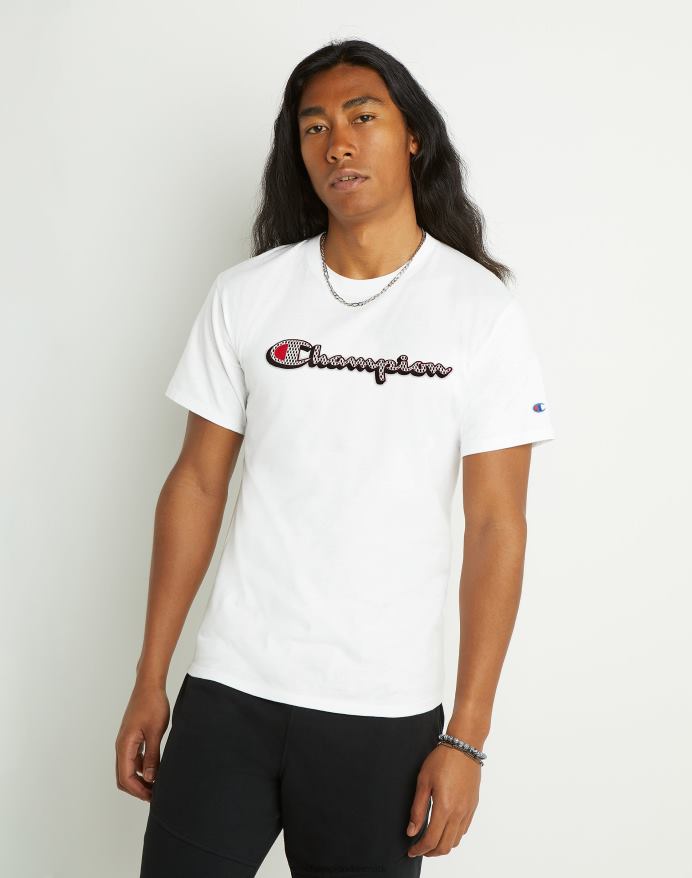 Champion klassisk tee drop shadow logo V6J66617 hvid