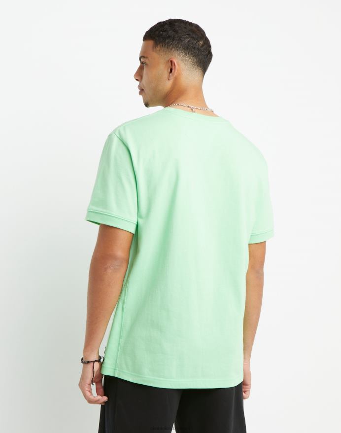 Champion mellemvægt T-shirt med omvendt vævning V6J66531 glad forårsgrøn