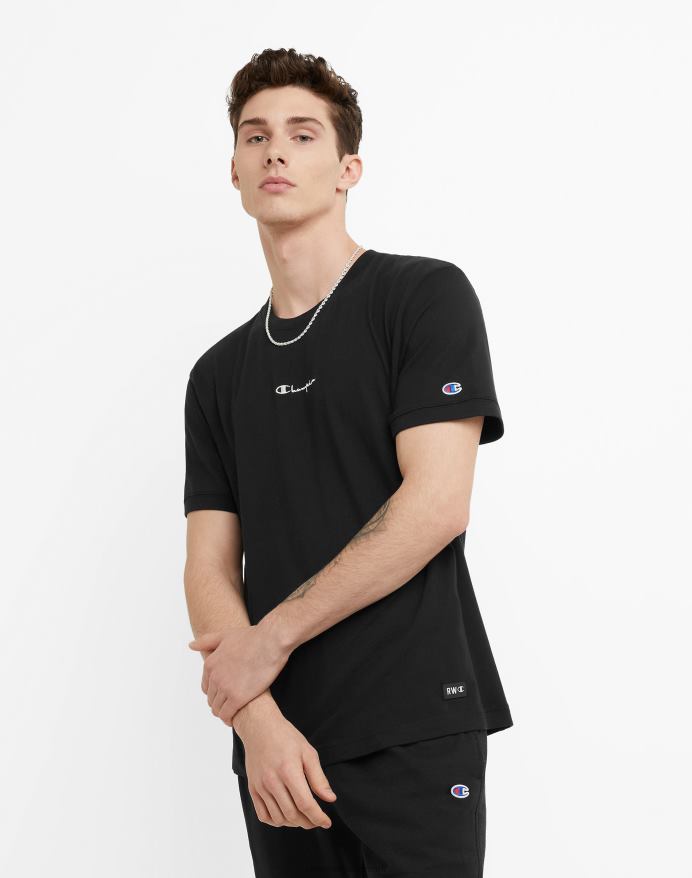 Champion mellemvægt T-shirt med omvendt vævning V6J66532 sort
