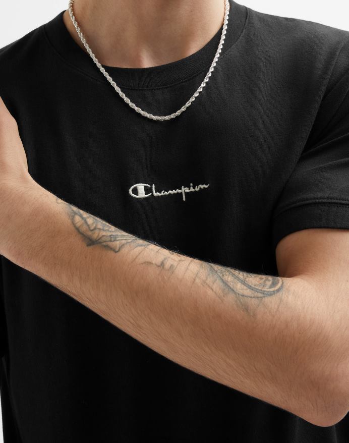 Champion mellemvægt T-shirt med omvendt vævning V6J66532 sort