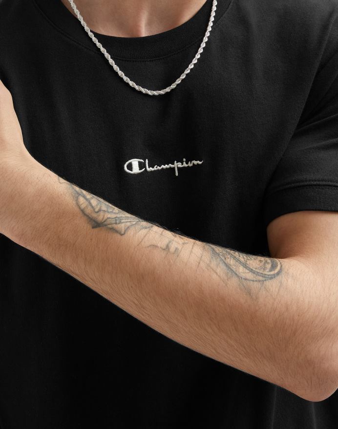 Champion mellemvægt T-shirt med omvendt vævning V6J66532 sort