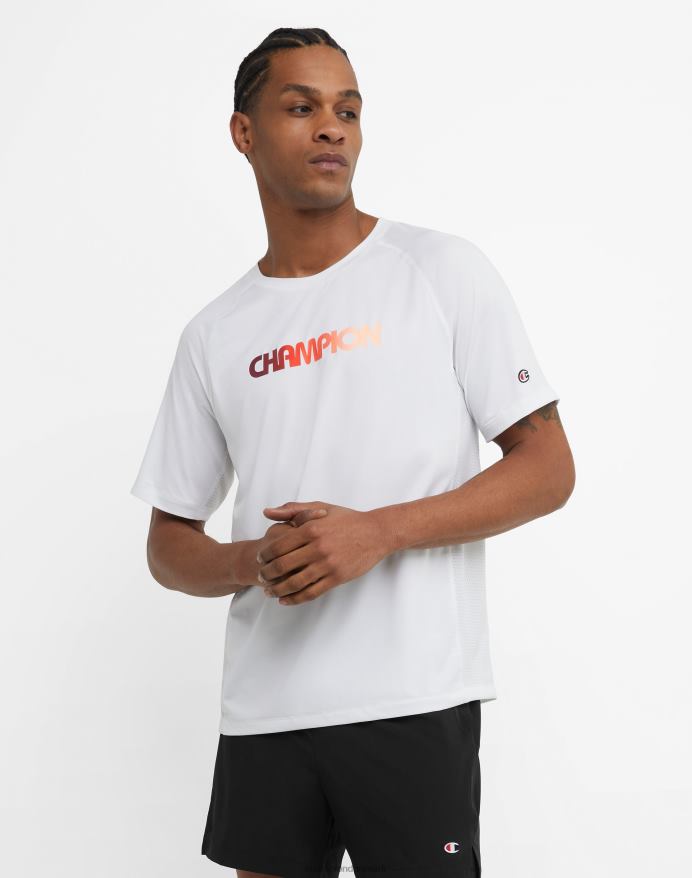 Champion mvp grafisk mesh tee gradient logo V6J66558 hvid