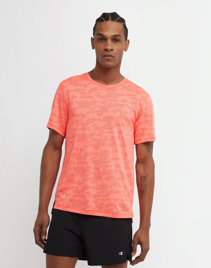 Champion mvp tee camo jacquard V6J66538 rødglød lyng