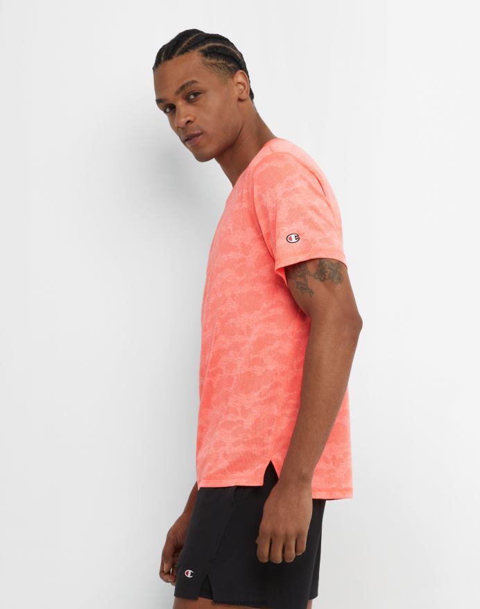 Champion mvp tee camo jacquard V6J66538 rødglød lyng