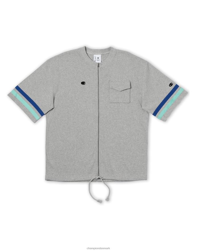 Champion premium vævet atletisk t-shirt med lynlås foran V6J66552 oxford grå