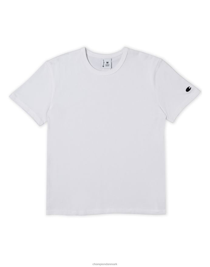 Champion premium vævet t-shirt kraftig 100 % bomuld c logo V6J66551 hvid