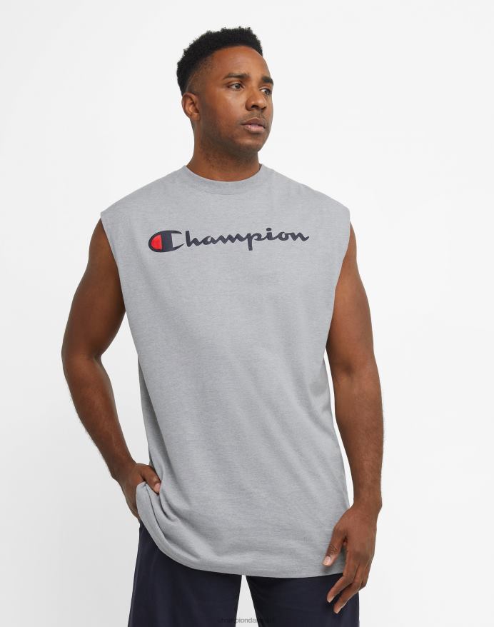 Champion store og høje klassiske muskeltank c script V6J66620 oxford grå