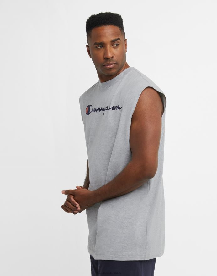 Champion store og høje klassiske muskeltank c script V6J66620 oxford grå