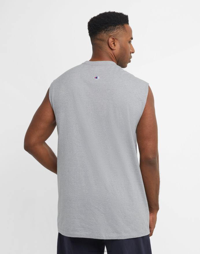 Champion store og høje klassiske muskeltank c script V6J66620 oxford grå