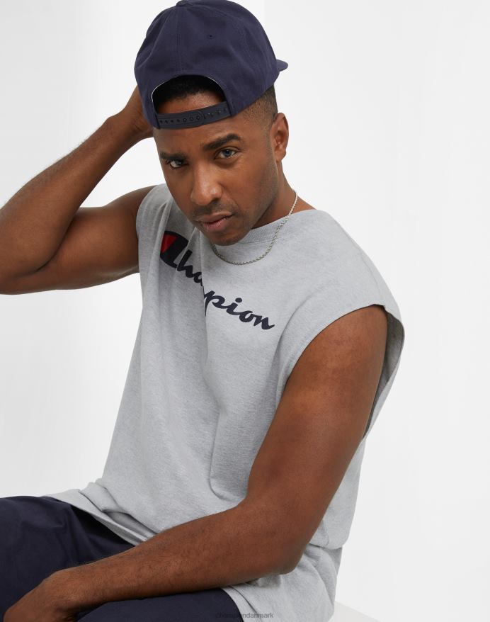 Champion store og høje klassiske muskeltank c script V6J66620 oxford grå